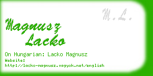 magnusz lacko business card